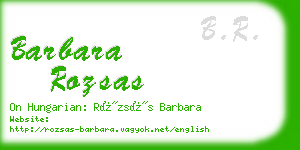 barbara rozsas business card